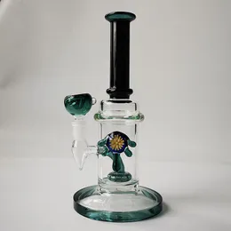 Narghilè Tubo dritto Tubo di vetro spesso Bongs Olio DAB Rigs DOWN PIANTE PERCOLLATORE PERCOLLATORE INDICATO BONG BONGS 14.5mm Pipe di acqua congiunta femmina con ciotola