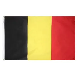Belgien Flag High Quality 3x5 ft National Banner 90x150cm Festival Party Gift 100D Polyester Inomhus Utomhus Tryckta Flaggor och Banderoller