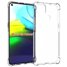 Motorola Moto G9 Power 1.45 mM Darbeye çizilmeye karşı şeffaf berrak TPU Koruyucu esnek Kılıf kapağı