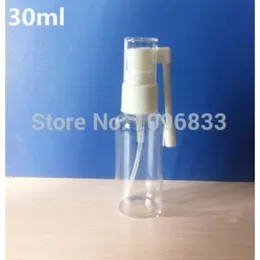 30мл Очистить Oral Spray Bottle, 30cc Medical Носовые ПЭТ Пластиковые бутылки с Rotary Rocker, 100PCS / Lot