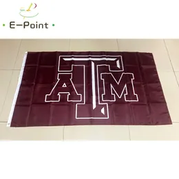 NCAA Texas AM Aggies-Flagge, 90 cm x 150 cm, Polyester-Flagge, Banner-Dekoration, fliegende Hausgarten-Flagge, festliche Geschenke