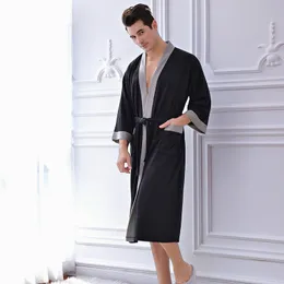 Mäns våffel badrockar morgondagens mjuka mjuka badrock Peignoir nattklassar Sleepwear Kimono Robes Male Bathrobes Man 201109