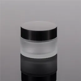 100g Frosted PET Cream Jar with Black Glossy Cover, 100ml Mask Jar, Cream Bottle, Cosmetic Bottle WB3323