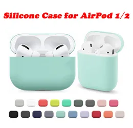 Soft Silicone Headphone Cushions Compatible with AirPods 1 2 Pro 3 Earphone Protective Case with Keychain for Women Men