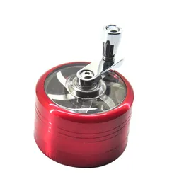 Młynek tytoniowy 40mm 4LAYERS ZICN Stop Ręka Crank Tobacco Treaters Mleczki Metalowe Szlifierki do Zioła Ziołowe Szlifierki do tytoniu HHA3457