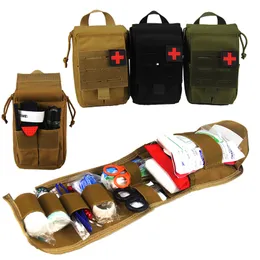 Esportes esportivos ao ar livre Airsoft Gear Molle Assault Combat Hiquety Bag Saco Acessório Kit de Camouflage Pacote Tático Bolsa Médica No11-756