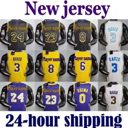 2021 2122 Koszulki LeBron 23 Anthony Kyle Davis Kuzma Koszykówka Jersey Earvin Vest Shaquille Johnson Men Shirt