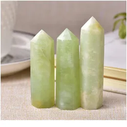 1pc Natural Crystal Point Snowflakes Jade Healing Obelisk Quartz Wand Obelisk Ornament For Home Decor Reiki Energy Stone