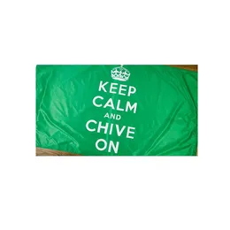 KEEP CALM AND CHIVE ON Flag For Decoration 3x5 FT Banner 90x150cm Festival Party Gift 100D Polyester Printed Hot selling!