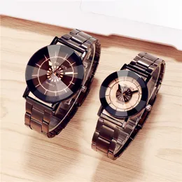 Lovers Watches For Men White Black Dial Watch Men's Sport Mineral Glass Quartz Matte Finish Steel Alloy Bracelet Casual Fashion rotating dial Wristwatches Business