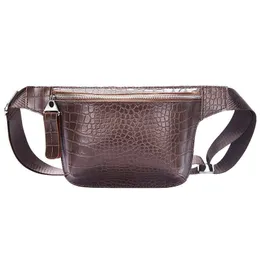 Waist Bags Casual For Women Alligator Leather Fanny Pack Phone Pouch Chest Packs Ladies Wide Strap Belt Bag Female Crossbody Flap1