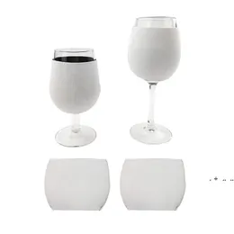 Drinkware Handle Case Sublimation Blank 10oz 12oz Wine Glass Tumbler Neopren isolator Sleeve Holder Skydd för DIY ornament CCF13847