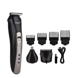 3 em 1 cabelo clipper profissional aparador de cabelo elétrico homens cabeleireiro máquina de corte de cabelo elétrico barbeador barba nariz aparador