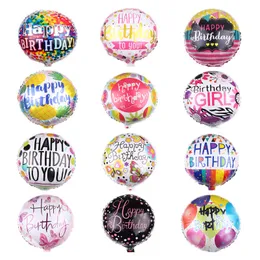 18inch feliz aniversário folha balões decoração de festa de aniversário decoração de casamento festa de bebê adulto crianças festa de aniversário suprimentos