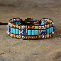 Designer armband naturliga stenar japser frö pärlor manschett armband vintage bohemia uttalande armband femme par smycken y200730