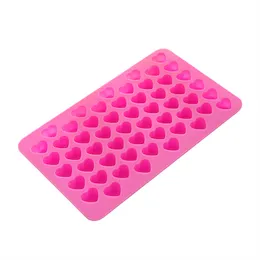 Small Mini 55 Cavity Heart Candy Molds Baking Cookies Food Grade Silicone Ice Tray Cube Mousse Cake Baked Tools