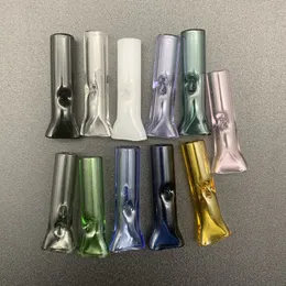 DHL OD 8mm 12mm Smoking Flat Mouth Glass Filter Tip Holder Tube 30mm 35mm Length Dry Herb Tobacco Rolling Paper Pipe