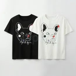 ファッションメンズデザイナーTシャツヤングボーイズ犬パターンプリントティーカップルヒップホップスタイルトップスサイズs-2xl