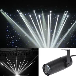 Total 5W LED White Beam Pinspot Light Spotlight Super Bright Lamp Mirror Balls DJ Disco Effect Stage Lighting for KTV Bar Club Party