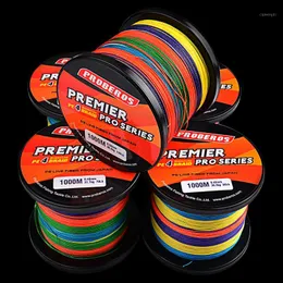 4 estandes de 100m/300m/500m/1000m linhas de pesca multicolor 4 linha trançada disponível 6lb-100lb 4-Weaves PE Fishing Line Strong1