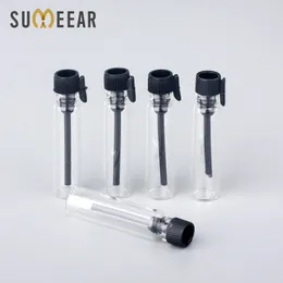 100 pçs / lote 1 ml mini amostra portátil frasco de perfume vazio de vidro recarregável tubo de ensaio essencial Óleos de teste