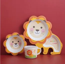 Bamboo fiber tableware children's rice Dinnerware Sets baby's plate set gift customization for mother and baby shop bowl