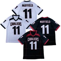 Custom 11 Hopkins Mayfield Football Jersey Ed Black White Dowolne nazwy Rozmiar S-4xl Najwyższej jakości koszulki