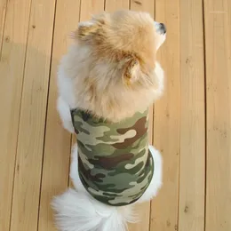 Hundkläder som säljer husdjur t shirt tyg skog kamouflage bomulls väst hundkläder teddy kläder1