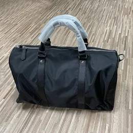 Black Outdoor Travel Påsar stor kapacitet handväska crossbody duffel väska med rem 45 cm