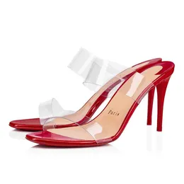 21s donna sandali estivi Sunle rosse tacchi di marca scarpe con fondo rosso in pelle e cinturini in PVC SCAGLIE SEXY DAMPIE DELLA PARTI IMPEGNI SCARPE CONSEGNA