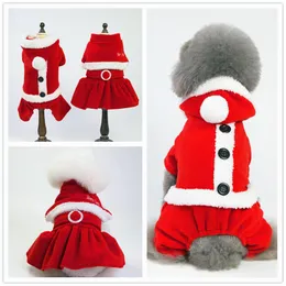 Christma Dog Kurtka Zima Ciepłe Pet Dog Odzież Dla małych Psy Płaszcz Odzież Pet Costume Szczeniaki Kurtki Santa Claus