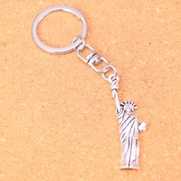 Fashion Keychain 49 * 14mm Frihetsgudinnan New York Pendants DIY smycken bil nyckelring ringhållare souvenir för gåva