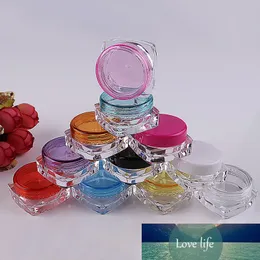 100Pcs 3g 5g Plastic Empty Cosmetic Sample Jar Pot Vials Square Bottom Makeup Container for Face Cream Lip Balm Nail Art Storage
