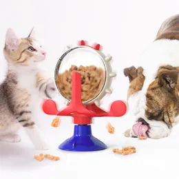 Turntable Interactive Pets Slow Feeder Cat Puppy Windmill Educational Feed Toys Zabawki