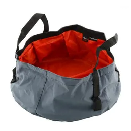 Wholesale-Portable Outdoor Foldable Folding Camping Washbasin Basin Bucket Bowl Sink Washing Bag Hiking Water Pot New1