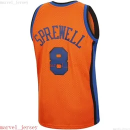 Пользовательские сшитые Latrell Sprewell 1998-99 Swingman Jersey XS-6xl Mens Throwbacks Basketball Jerseys Мужчины Женщины молодежь Jer