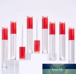 50/100PCS 5ML ABS Lip Gloss Tube Empty Lip Glaze Tubes,Red Cap DIY Lip Brillant Packing Container