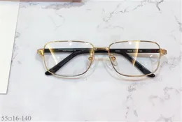 Nya modedesign optiska glasögon 0040 metall fyrkantiga helbågar retro affärsstil unisex glasögon kan anpassas lins