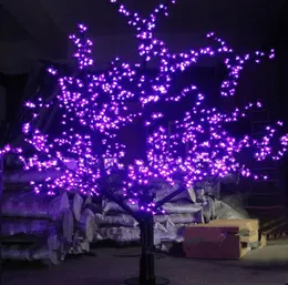 Outdoor LED Sztuczne Kwiat Wiśniowy Ozdoby Ogrodowe Dekoracje Drzewo Lampa Choinka Lampa 1248 SZTUK LEDS 6FT / 1,8M Wysokość 110VAC / 220VAC Drop