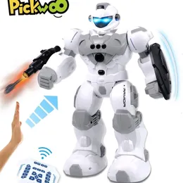 Pickwoo Versão atualizada RC Robot Smart Gesture Controle Remoto Inteligente Inteligente Dança Multifuncional Recarregável Robô 201211