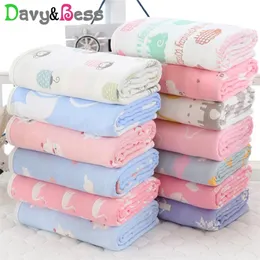 6 camadas Mussell Baby Cobertor Recém-nascido Algodão Muslin Swaddle Envoltório Crianças Cobertor Bebê Swaddle Blanket Quadrado Quilt Quilt Banho 201111