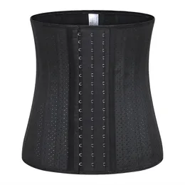 Più nuovo Latex Waist Trainer Tummy Shapwear 25 Steel Bones Tre file di ganci Biancheria intima Corsetto Cincher Dimagrante Body Shapers