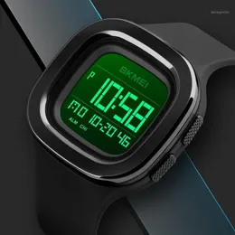 Wristwatches Fashion Sports Digital Watch SKMEI Brand Square LED Mens Watches Chrono Alarm Waterproof Clock Relogio Masculino1