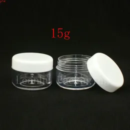 15g 빈 명확한 플라스틱 크림 항아리 흰색 뚜껑, 스킨 케어 샘플 컨테이너, 15ml 투명 화장품 병, pothigh qualtity