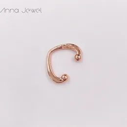 1 Stück authentische 100 % 925 Sterling Silber Pandora Rose offenes Herz Ohrstecker mit klarem CZ. Passend für Schmuck im europäischen Stil 287214