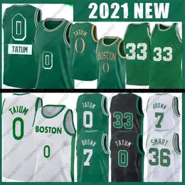 Jayson 0 Tatum Basketbol Formaları Bostons Jaylen 7 Marcus 36 Akıllı 33 Kahverengi Vintage Jersey 2022 Celtices Erkek Gömlek S-XXL