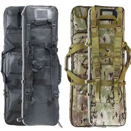 Nylonjaktpistolväska Tactical Molle Bag Rifle Case Sniper Airsoft Holster Militär ryggsäck för att skjuta Paintball 81/94 / 115cm Y1227