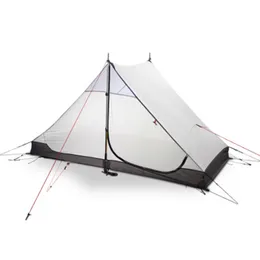 3F ul gear High quality 2 persons 3 seasons and 4 inner of LANSHAN 2 out door camping tent 220104