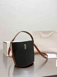 Bolsas de ombro marca de luxo moda simples balde saco corpo com padrão designer feminino alta qualidade couro real bolsas do telefone móvel