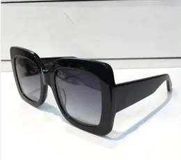 Роскошные женские бренд 0083S негабаритные квадратные черные солнцезащитные очки модные солнцезащитные очки Новые женщины очки для очков солнца